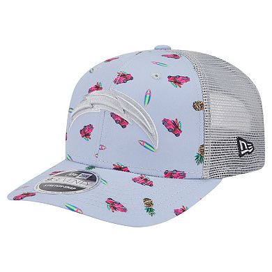 Men's New Era Light Blue Los Angeles Chargers Adventure Surfboard 9SEVENTY Adjustable Hat