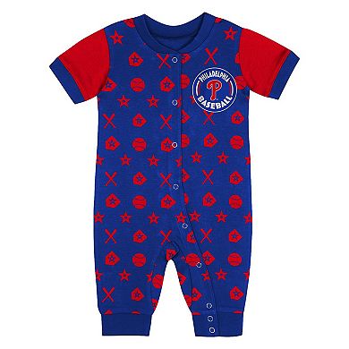 Infant Blue Philadelphia Phillies Full-Snap Coverall Bodysuit