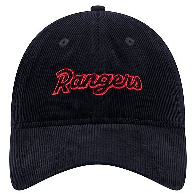 Women's New Era Dark Blue Texas Rangers Corduroy 9TWENTY Adjustable Hat