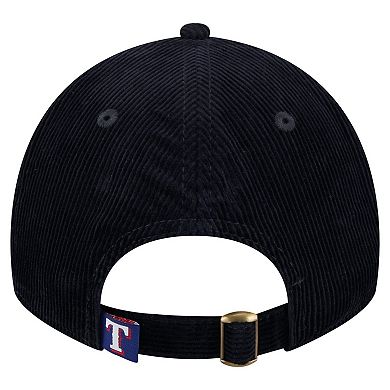 Women's New Era Dark Blue Texas Rangers Corduroy 9TWENTY Adjustable Hat