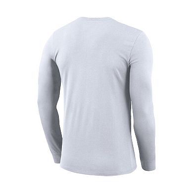 Men's Nike White Vermont Catamounts 2025 On-Court Bench Long Sleeve T-Shirt