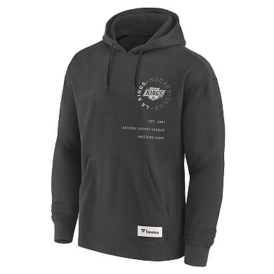 Men's Fanatics Charcoal Los Angeles Kings Future Ground Info Pullover Hoodie