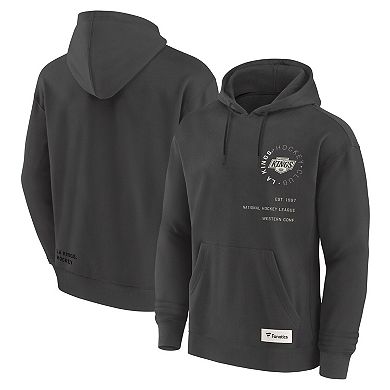 Men's Fanatics Charcoal Los Angeles Kings Future Ground Info Pullover Hoodie
