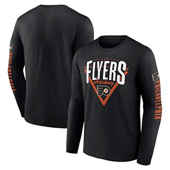 Men's Fanatics Black Philadelphia Flyers Headline Long Sleeve T-Shirt
