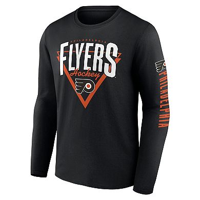 Men's Fanatics Black Philadelphia Flyers Headline Long Sleeve T-Shirt