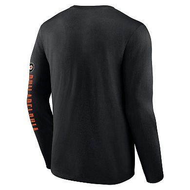 Men's Fanatics Black Philadelphia Flyers Headline Long Sleeve T-Shirt