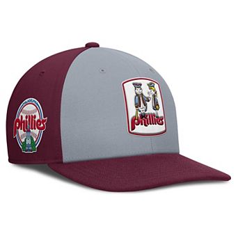 Men's Nike Gray/Burgundy Philadelphia Phillies Pro Performance Snapback Hat