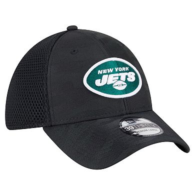 Men's New Era Black New York Jets Active Camo 39THIRTY Flex Hat