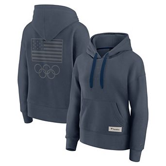 Women's��Fanatics Navy Team USA Elements Future Ground Subtle Tonal Pullover Hoodie
