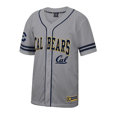 Men's Colosseum Gray Cal Bears Free Spirited Baseball Jersey