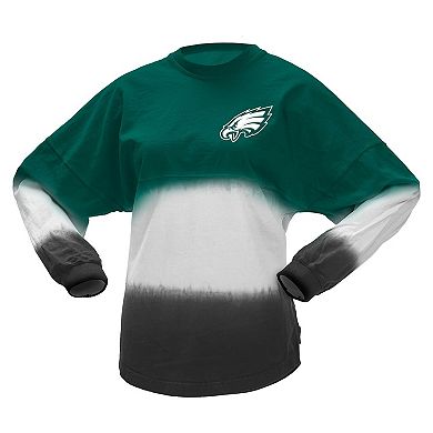 Women's Fanatics Midnight Green Philadelphia Eagles Super Bowl LIX Champions Horizontal Ombre Spirit Jersey Long Sleeve T-Shirt