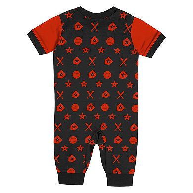 Newborn Black Baltimore Orioles Hard 90 Coveralls