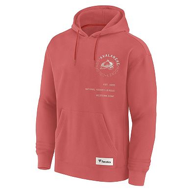 Men's Fanatics Red Colorado Avalanche Future Ground Info Pullover Hoodie