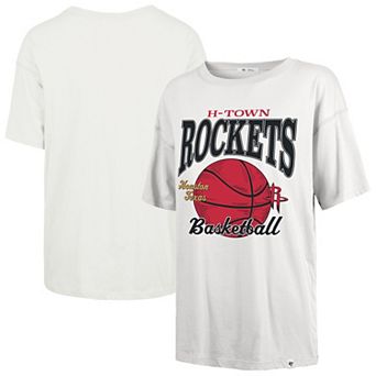 Women's '47 White Houston Rockets City Edition Down Court Sadie T-Shirt