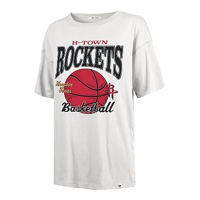 Women's�'47 White Houston Rockets City Edition Down Court Sadie T-Shirt
