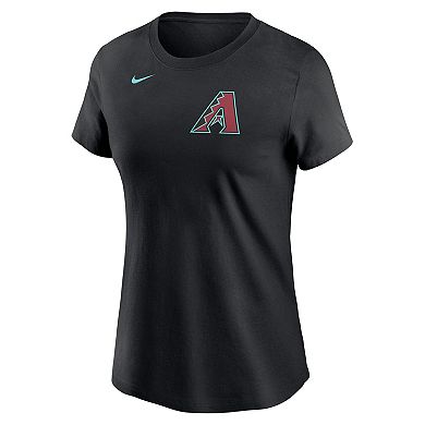 Women's Nike Corbin Burnes Black Arizona Diamondbacks Fuse Name & Number T-Shirt
