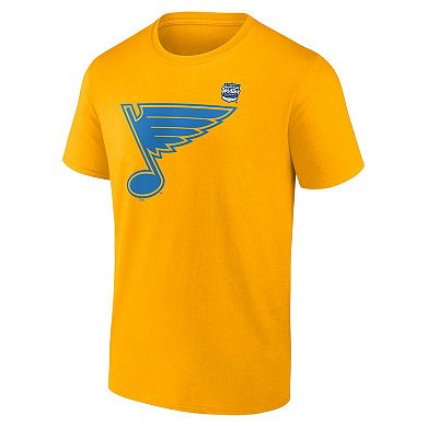 Men's Fanatics Gold St. Louis Blues Primary Logo T-Shirt