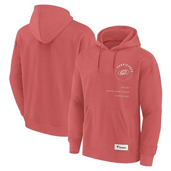 Men's Fanatics Red Carolina Hurricanes Future Ground Info Pullover Hoodie