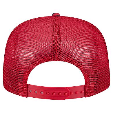 Men's New Era Scarlet San Francisco 49ers Adventure Pattern Golfer Snapback Hat