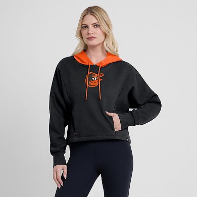 Women's Fanatics Black Baltimore Orioles Oversized Legacy Favorite Spectator Pullover Hoodie