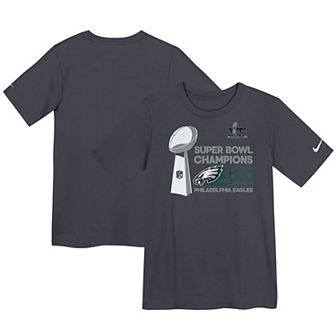 Preschool Nike Anthracite Philadelphia Eagles Super Bowl LIX Champions Locker Room Trophy Collection T-Shirt