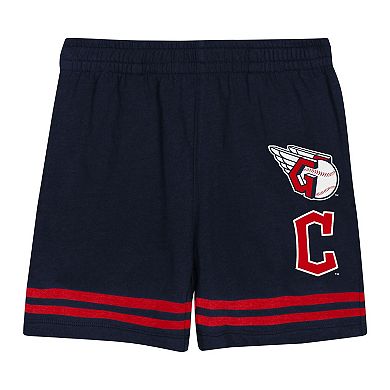 Toddler Navy Cleveland Guardians Bonus Ball T-Shirt & Shorts Set
