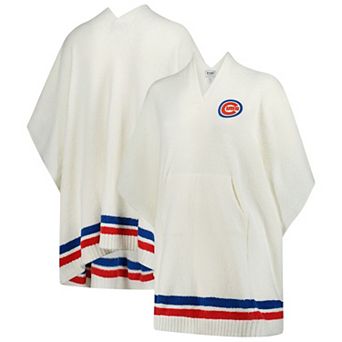 Barefoot Dreams Cream Chicago Cubs CozyChic 3-in-1 Poncho