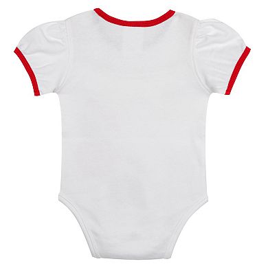 Infant White Los Angeles Angels Sweet Catcher 3-Piece Headband Skirt Set