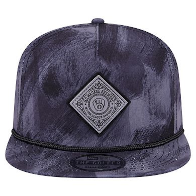Men's New Era Navy Milwaukee Brewers Printed Golfer Snapback Hat