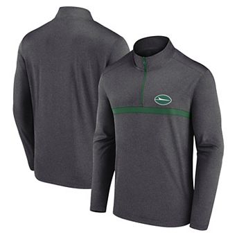 Men's Fanatics Green New York Jets Head-to-Head Quarter-Zip Top