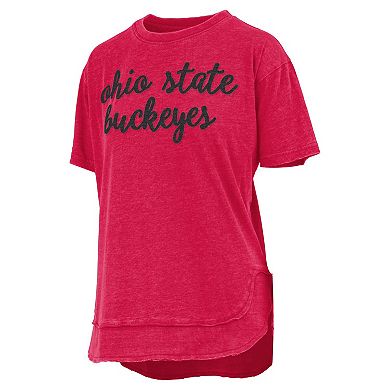 Women's Pressbox Scarlet Ohio State Buckeyes Poncho T-Shirt