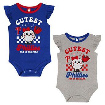 Newborn Philadelphia Phillies Cutie Ball Two-Pack Bodysuit Set