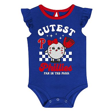 Newborn Philadelphia Phillies Cutie Ball Two-Pack Bodysuit Set