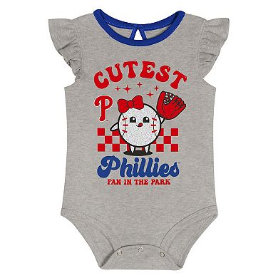 Newborn Philadelphia Phillies Cutie Ball Two-Pack Bodysuit Set