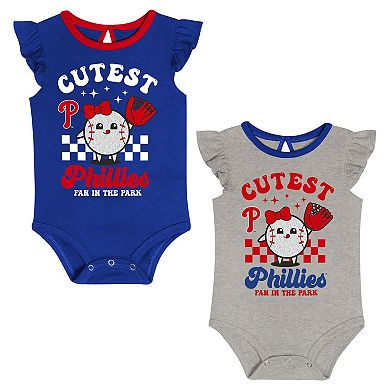 Newborn Philadelphia Phillies Cutie Ball Two-Pack Bodysuit Set