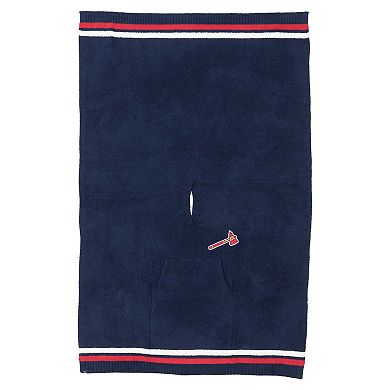 Barefoot Dreams Navy Atlanta Braves CozyChic 3-in-1 Poncho