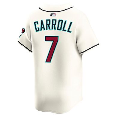 Men's Nike Corbin Carroll Cream Arizona Diamondbacks Home Limited Player Jersey