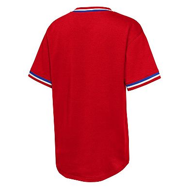 Youth Red Philadelphia Phillies Relief Pitcher V-Neck T-Shirt