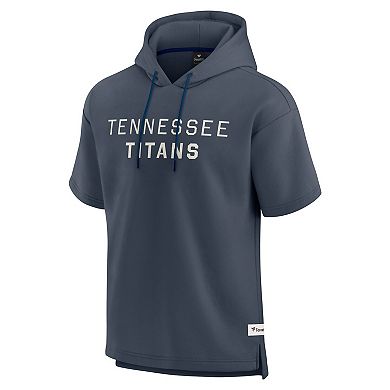 Men's Fanatics Navy Tennessee Titans Elements Future Ground Lettering Short Sleeve Pullover Hoodie