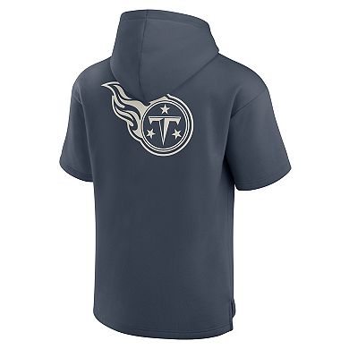 Men's Fanatics Navy Tennessee Titans Elements Future Ground Lettering Short Sleeve Pullover Hoodie