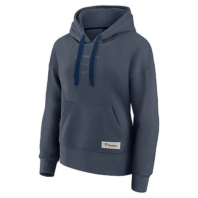 Women's Fanatics Blue Chicago Cubs Elements Future Ground Subtle Tonal Pullover Hoodie