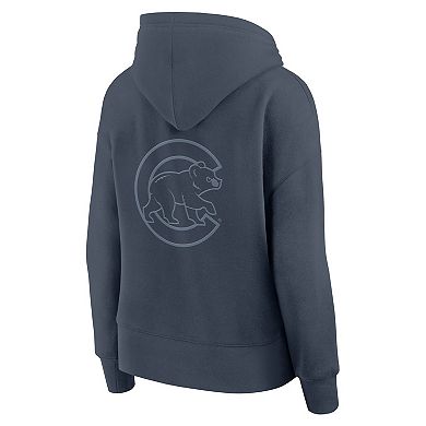 Women's Fanatics Blue Chicago Cubs Elements Future Ground Subtle Tonal Pullover Hoodie