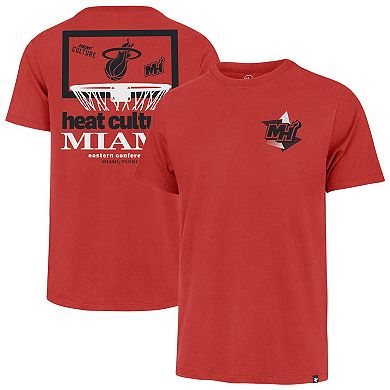 Men's '47 Red Miami Heat City Edition Backboard T-Shirt