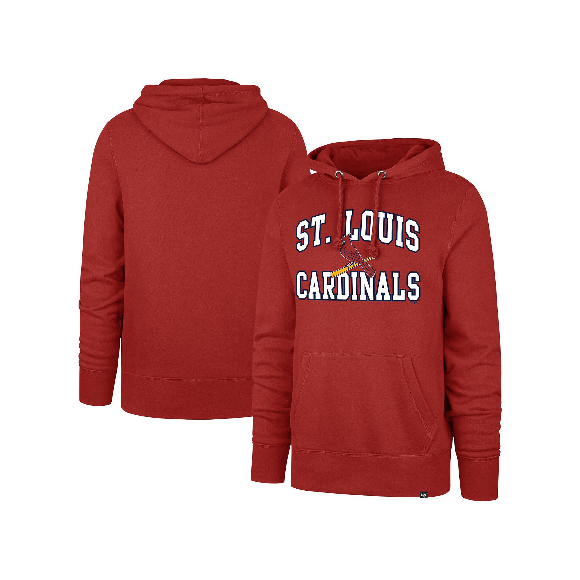 Mens 47  Red St. Louis Cardinals Velocity Headline Pullover Hoodie, Size: