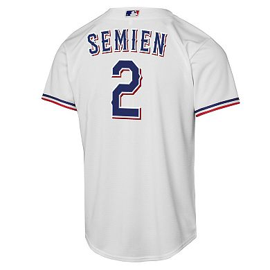 Youth Nike Marcus Semien White Texas Rangers Home Replica Player Jersey