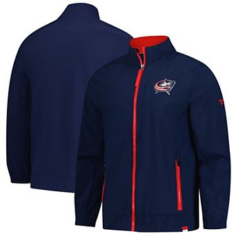 Men's Fanatics Navy Columbus Blue Jackets Authentic Pro Rink Coaches Full-Zip Jacket