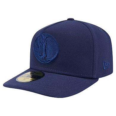 Men's New Era Navy Dallas Mavericks Colorpack A-Frame Pinch Front 59FIFTY Fitted Hat
