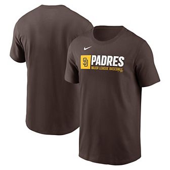 Men's Nike Brown San Diego Padres Team Block T-Shirt