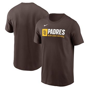Men's Nike Brown San Diego Padres Team Block T-Shirt