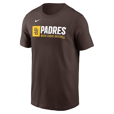 Men's Nike Brown San Diego Padres Team Block T-Shirt